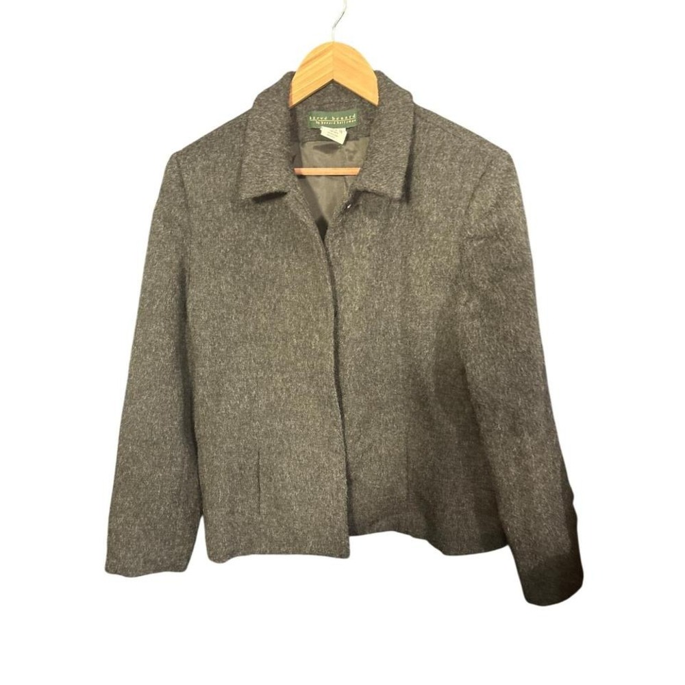 Harvé Benard Womens‎ Charcoal Gray Wool & Alpaca Blend Jacket Size 16 ]